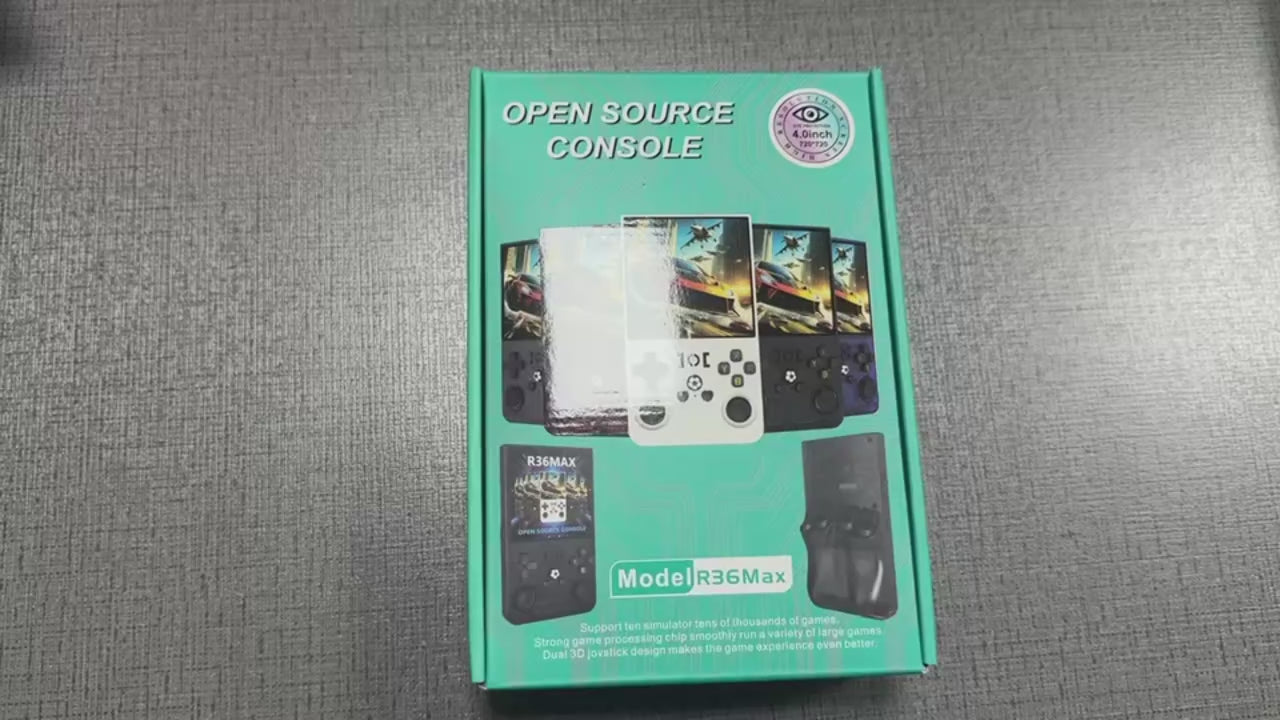 R36 MAX Handheld Retro Arcade Console | 4-inch HD Screen, Open Source Linux, Portable PSP GBA Emulator