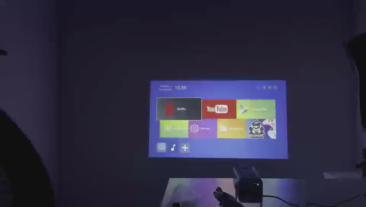 Game Projector 4K YDH-HCS350 Pro 2025 Android 11, 1000 Lumens, 150 Inch Display, BT5.0, Auto Zoom, 2G RAM Portable Projector