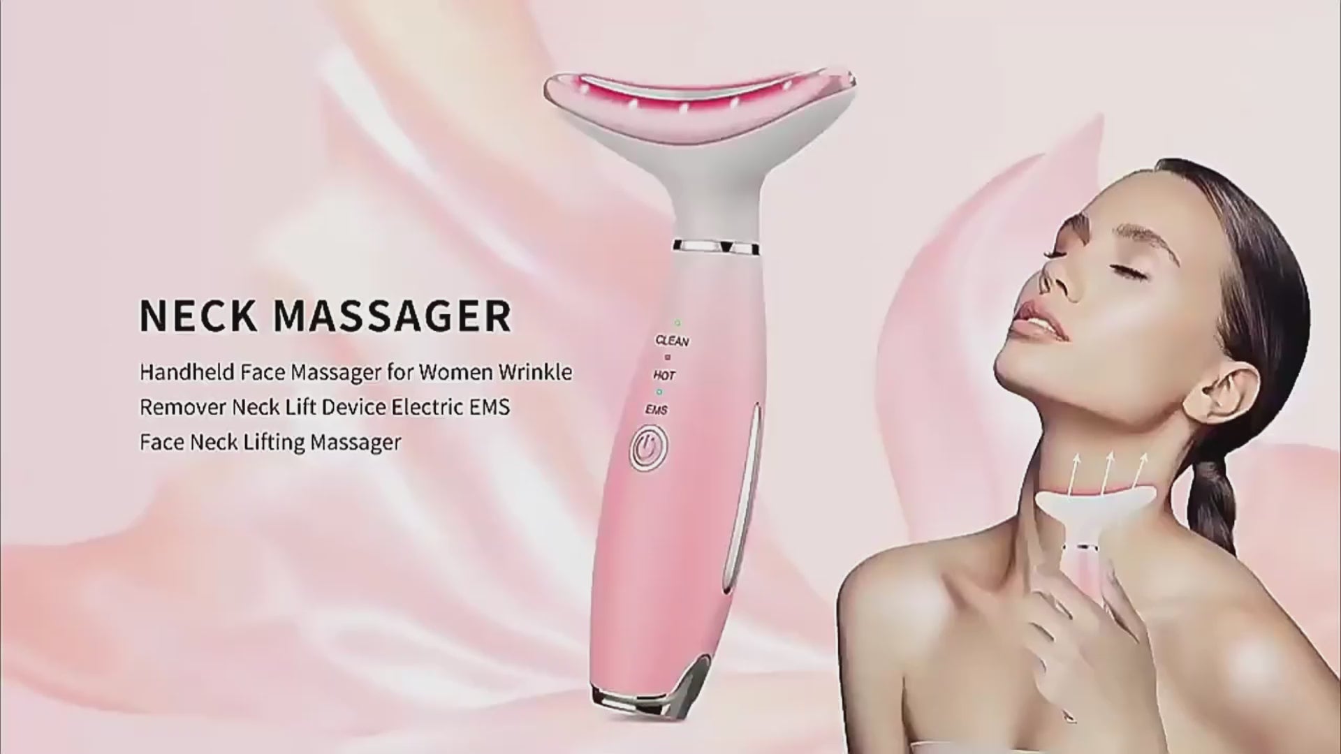 3-in-1 LED Light Therapy Neck & Face Massager - Skin Rejuvenation, Firming & Lifting