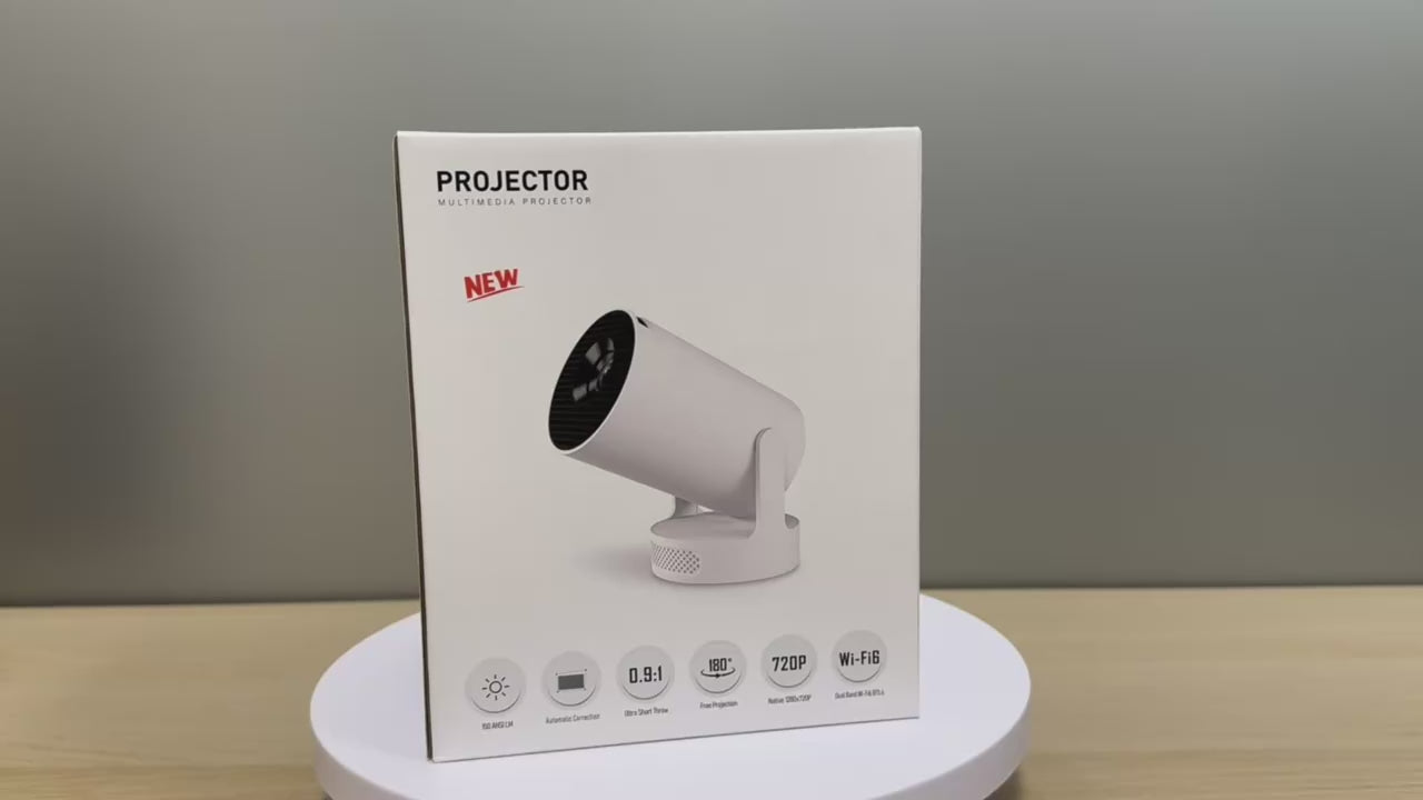 Dazzler HY300 Ultra mini projector 4K Ultra HD portable home theater with smart WiFi and Bluetooth for indoor and outdoor entertainment