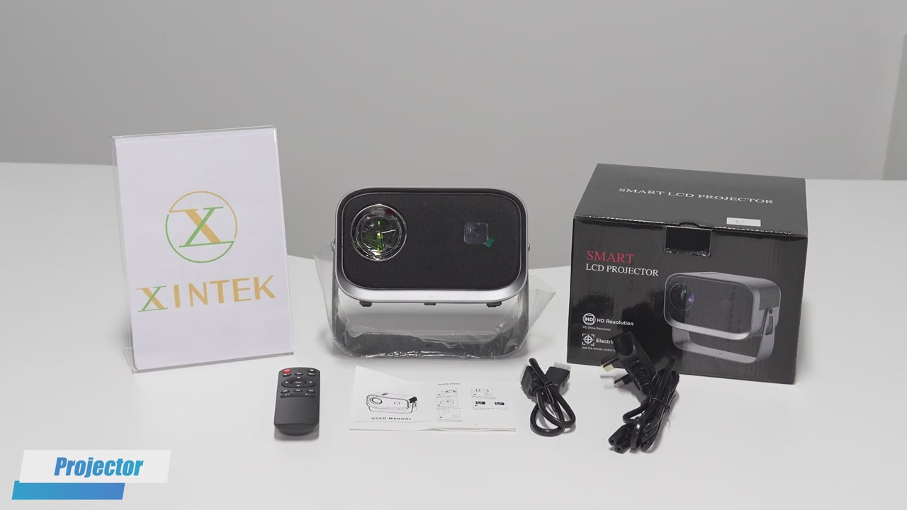 Mini Smart Projector - HD with 4K support, Dual-Band Wi-Fi, Android. Portable Outdoor Home Theater 200 Lumens