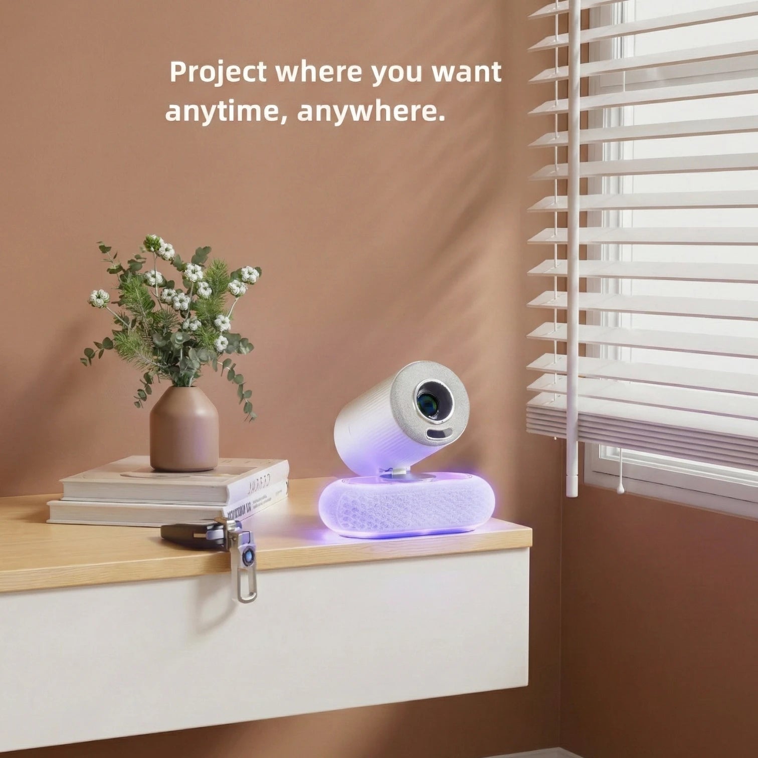 YT900 Smart Mini Projector Native 1080P Android 13 Auto Focus Keystone Portable Home Theater 