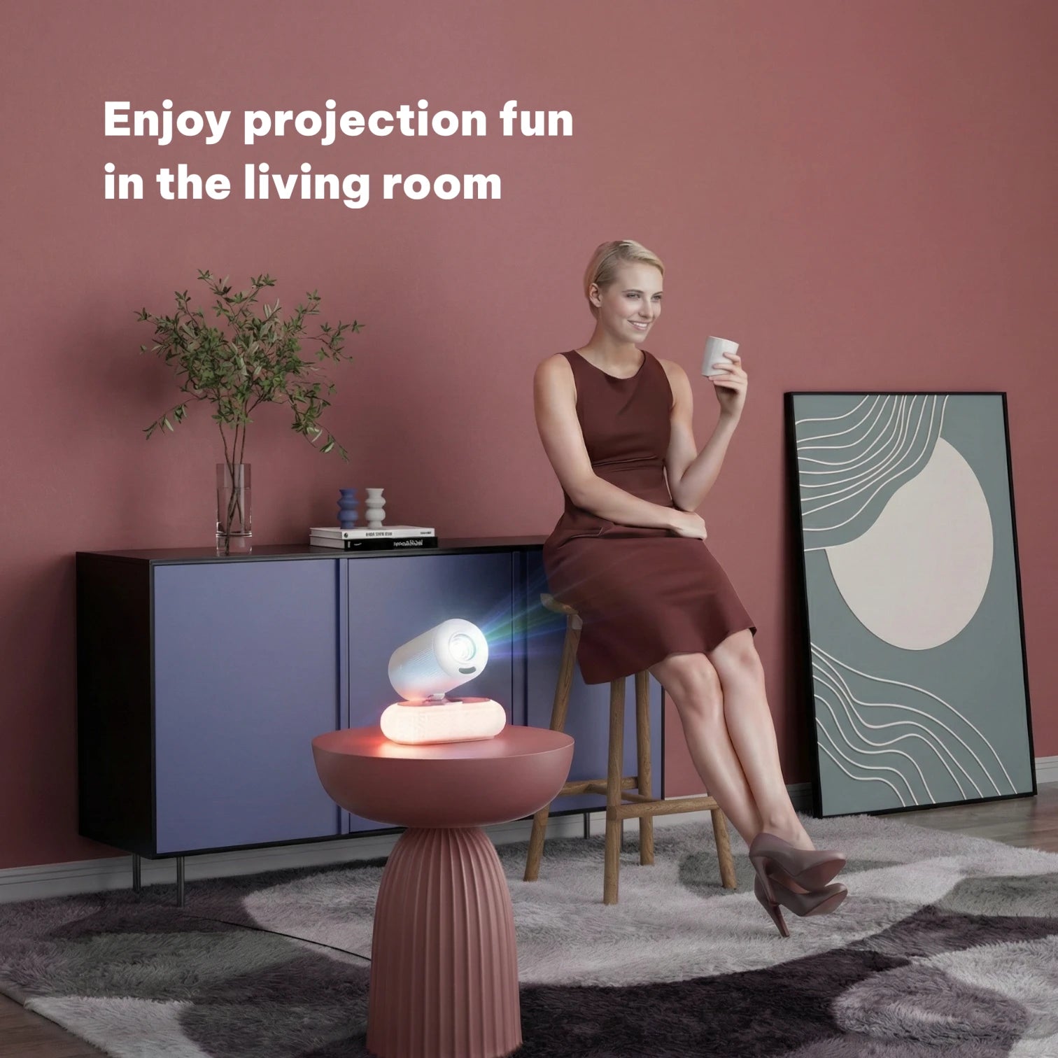 YT900 Smart Mini Projector Native 1080P Android 13 Auto Focus Keystone Portable Home Theater 