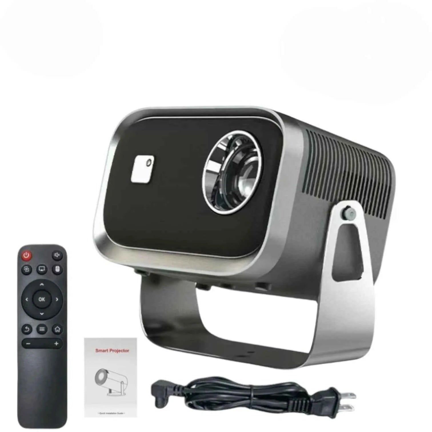 Mini Smart Projector - HD with 4K support, Dual-Band Wi-Fi, Android. Portable Outdoor Home Theater 200 Lumens