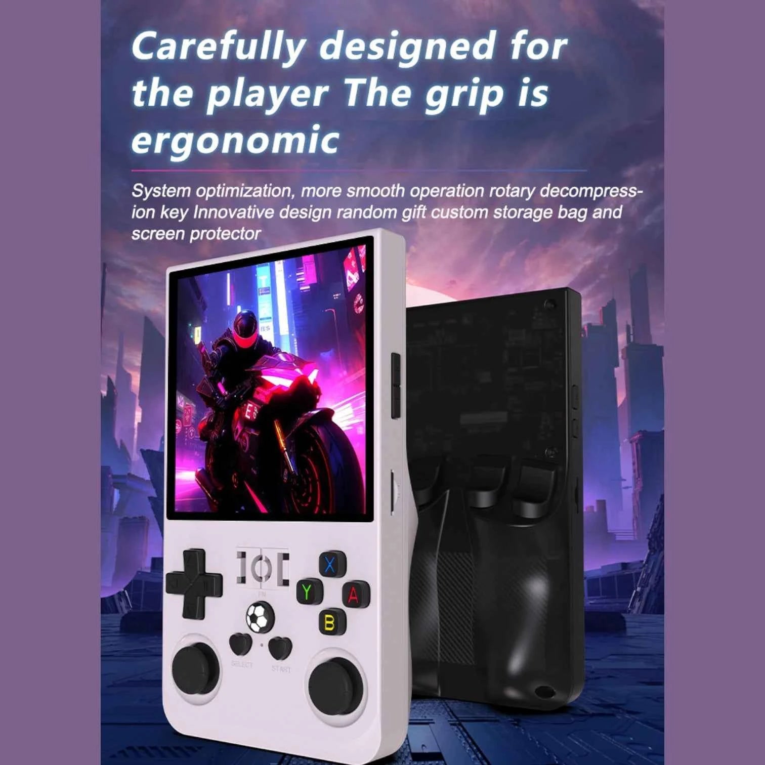 R36 MAX Handheld Retro Arcade Console | 4-inch HD Screen, Open Source Linux, Portable PSP GBA Emulator