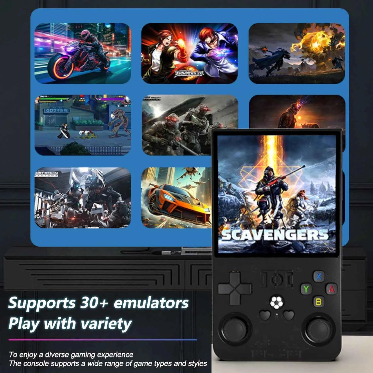 R36 MAX Handheld Retro Arcade Console | 4-inch HD Screen, Open Source Linux, Portable PSP GBA Emulator