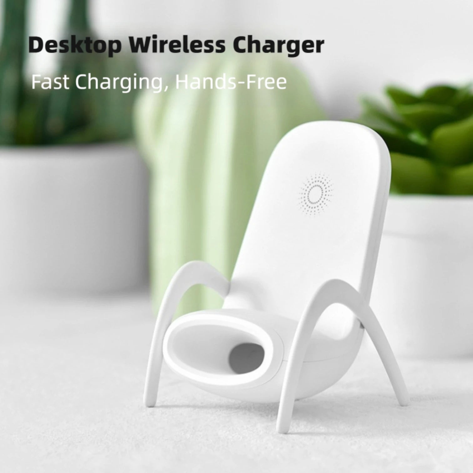 Chair Wireless Charger 15W Fast Charging Desktop Stand 2 in 1 Phone Holder