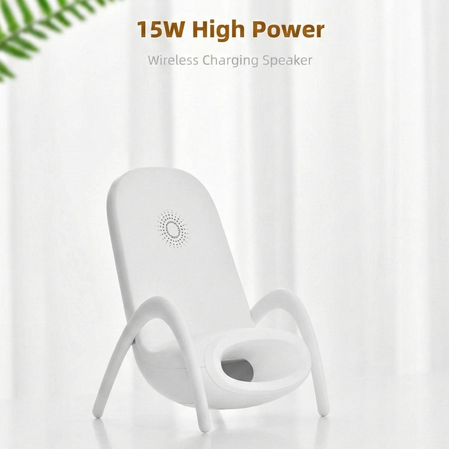 Chair Wireless Charger 15W Fast Charging Desktop Stand 2 in 1 Phone Holder