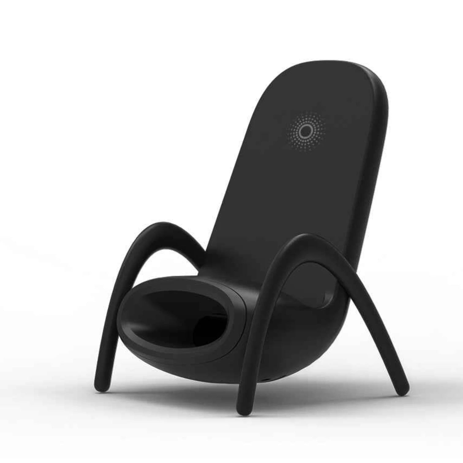 Chair Wireless Charger 15W Fast Charging Desktop Stand 2 in 1 Phone Holder #Color=Black,Nero