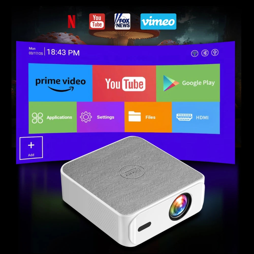 T30 Smart Projector Android Dual WiFi Native 1080P 4K Support Home Theater