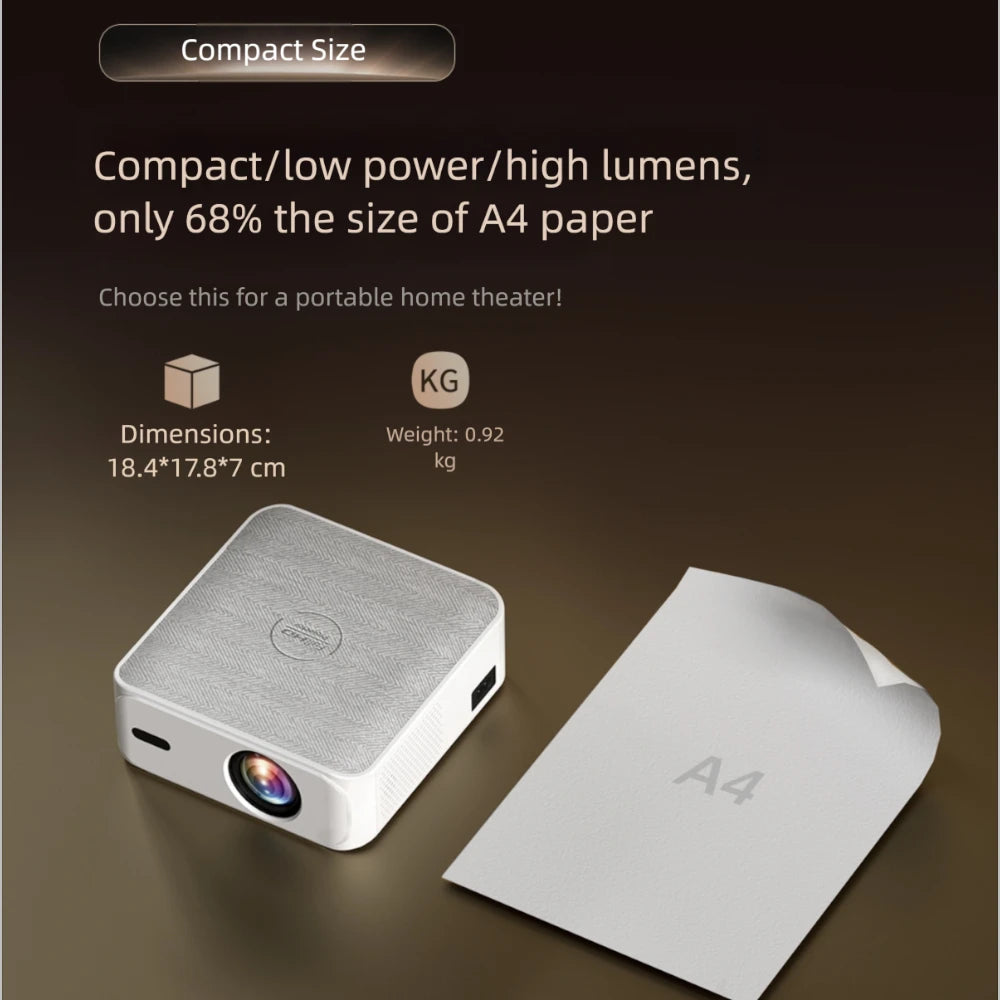 T30 Smart Projector Android Dual WiFi Native 1080P 4K Support Home Theater