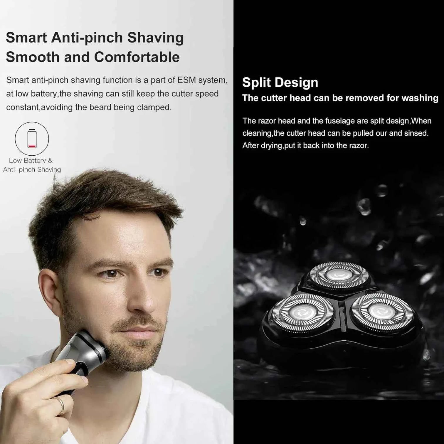 ENCHEN Blackstone Electric Rotary Shaver - Precision, Power and Long Endurance