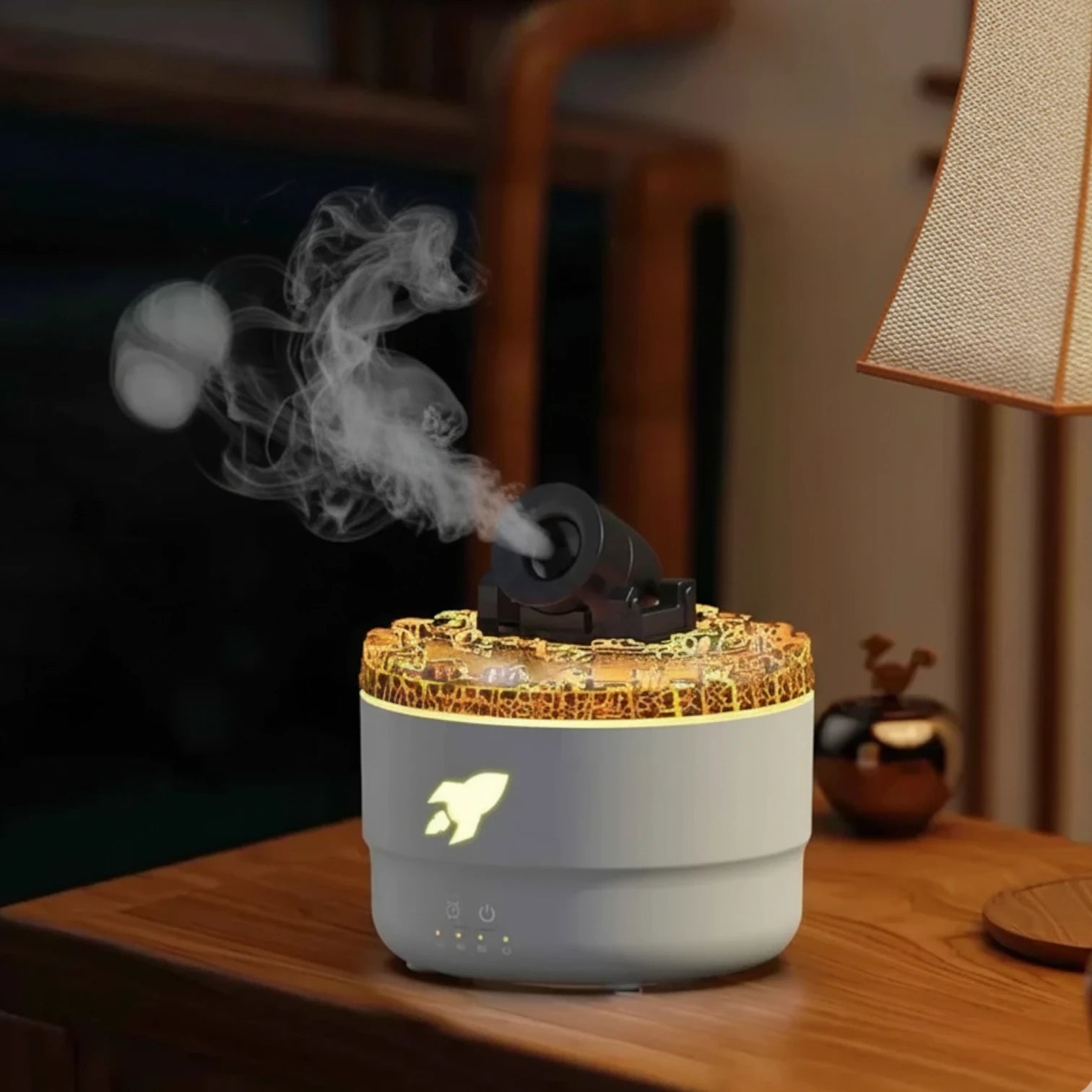 Lava Crack Essential Oil Diffuser Volcano Mist Humidifier
#Color=White Plug US,Bianco Spina US,White Plug EU,Bianco Spina UE