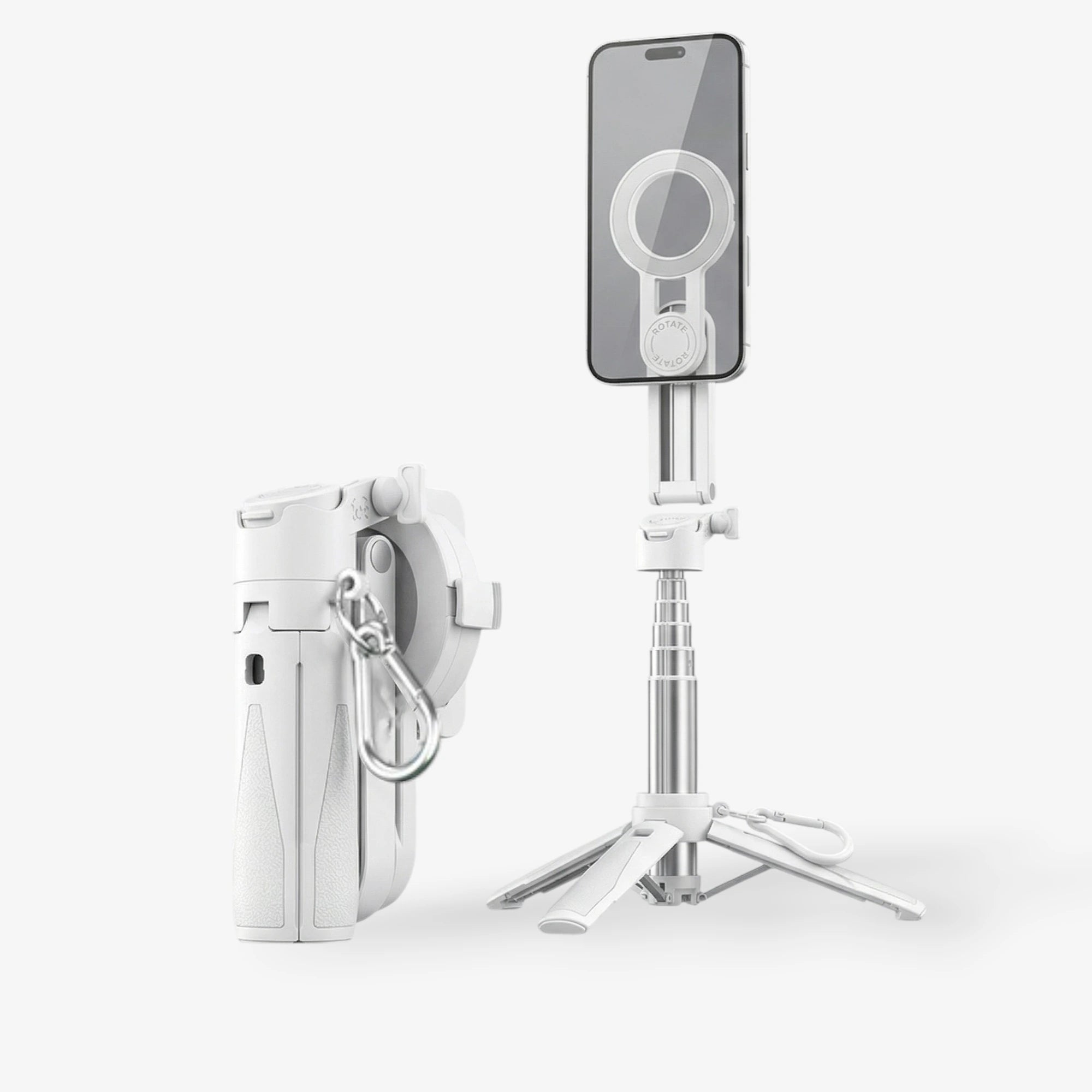 S15 Magnetic Selfie Stick  #Color=White,Bianco