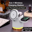 Wireless Charger Dock 4 in 1 Fast Charging Stand with Night Light, MagSafe iPhone 17/16/15/14 Pro Max, Apple Watch, and AirPods Pro 2–8